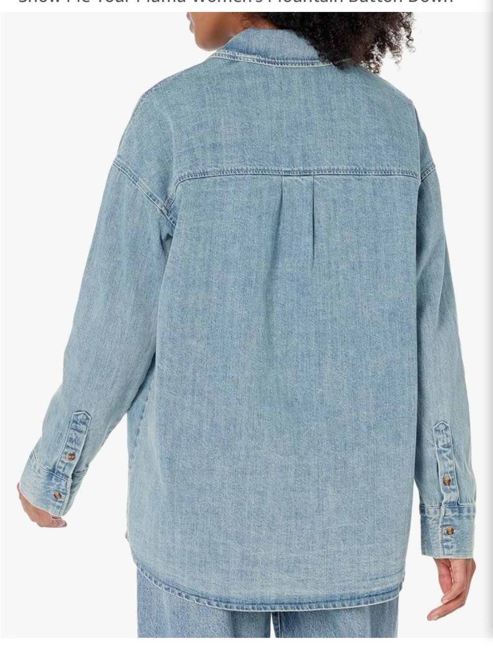 Show me your mumu Light Wash Denim Button-Front Shirt Jacket size small nwot - Picture 3 of 3